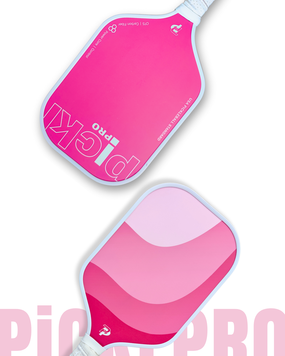 Pickleball paddle front and back